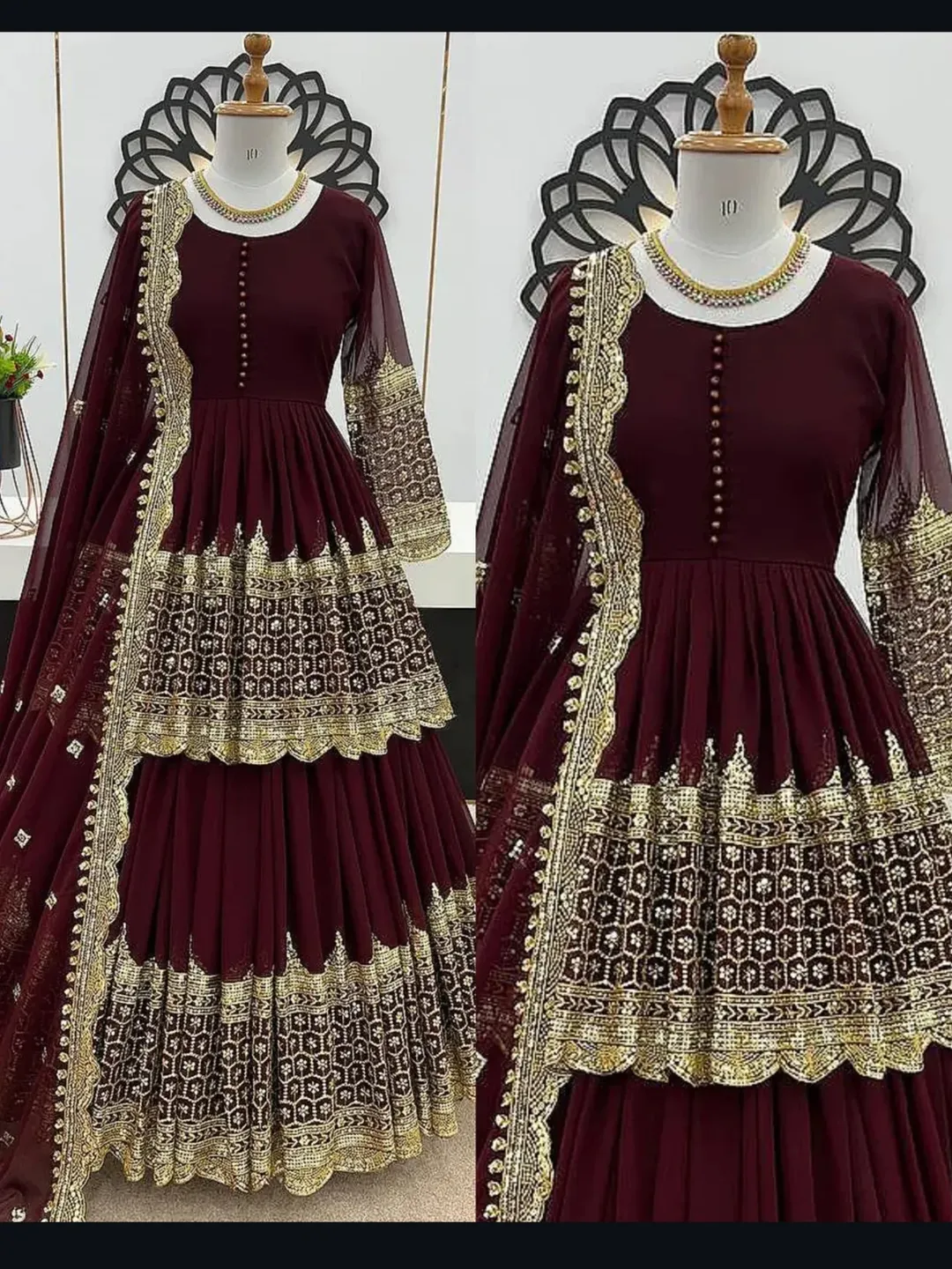 Anarkali Gown Collection with Dupatta - Image 3
