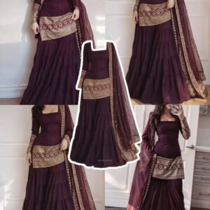 Elegant Party Wear Kurta Sharara Set for Women